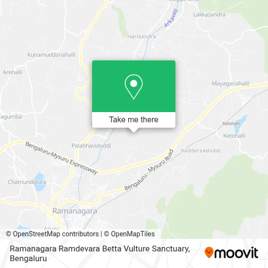 Ramanagara Ramdevara Betta Vulture Sanctuary map