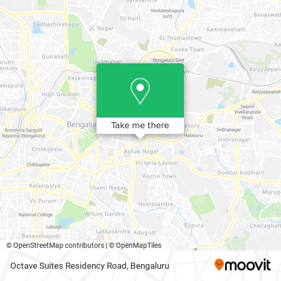 Octave Suites Residency Road map