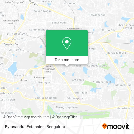 Byrasandra Extension map