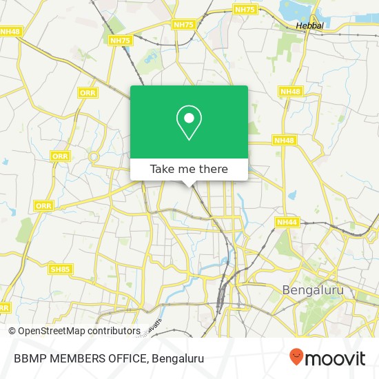 BBMP MEMBERS OFFICE map