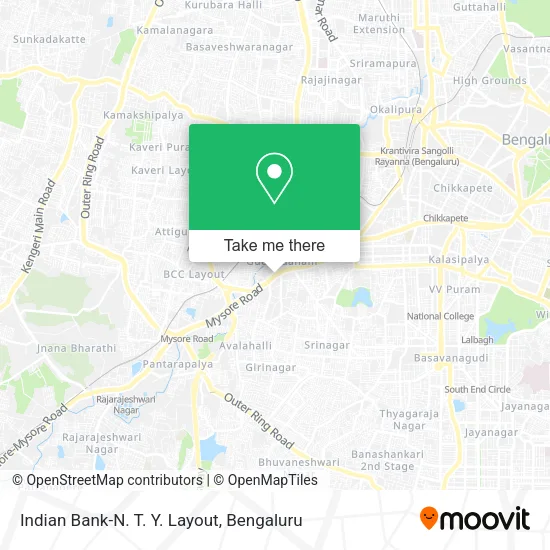 Indian Bank-N. T. Y. Layout map