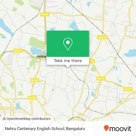 Nehru Centenary English School map