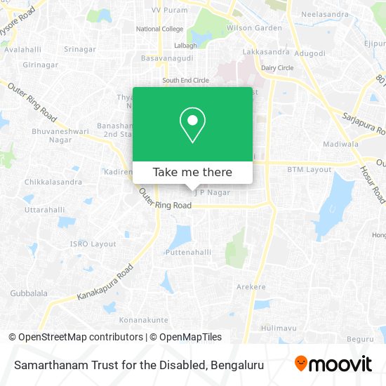 Samarthanam Trust for the Disabled map