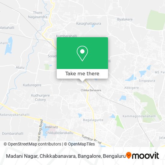 Madani Nagar, Chikkabanavara, Bangalore map