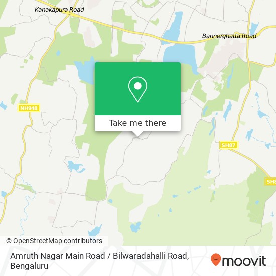 Amruth Nagar Main Road / Bilwaradahalli Road map