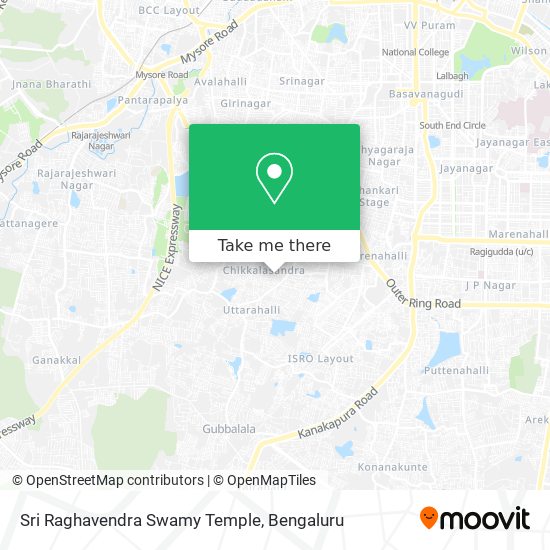 Sri Raghavendra Swamy Temple map