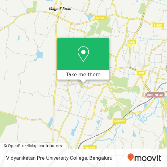 Vidyaniketan Pre-University College map