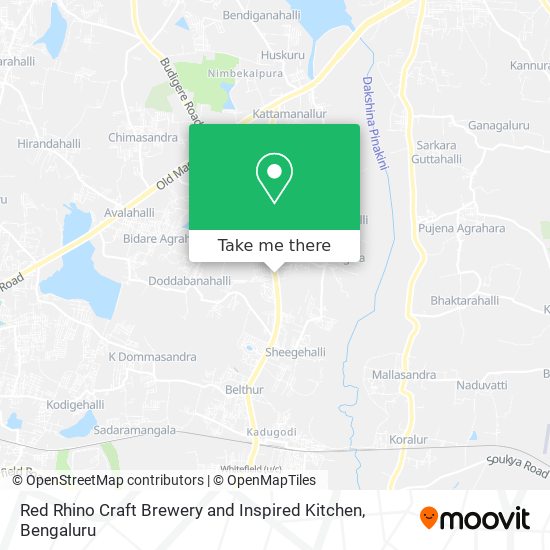 Red Rhino Craft Brewery and Inspired Kitchen map
