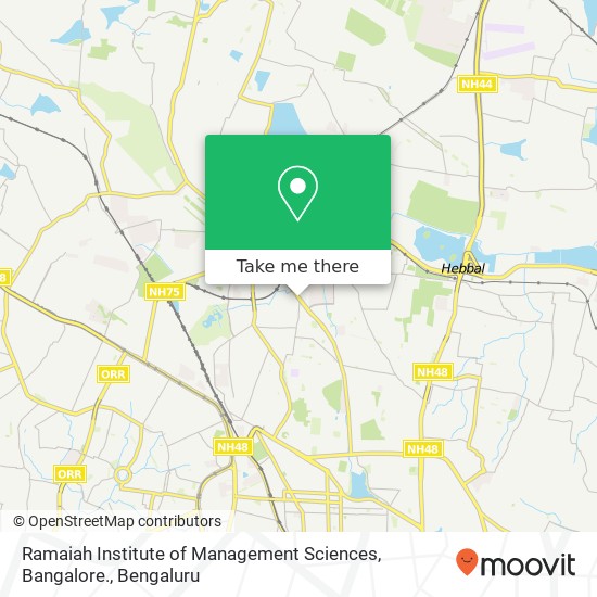 Ramaiah Institute of Management Sciences, Bangalore. map