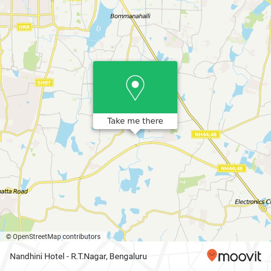 Nandhini Hotel - R.T.Nagar map