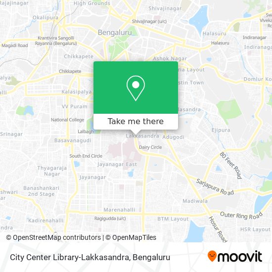 City Center Library-Lakkasandra map