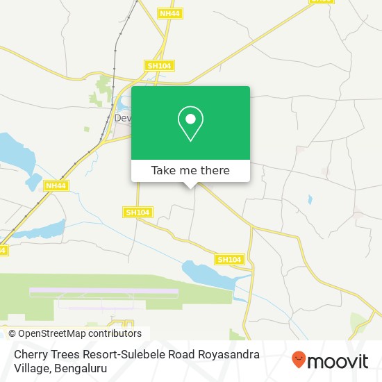 Cherry Trees Resort-Sulebele Road Royasandra Village map