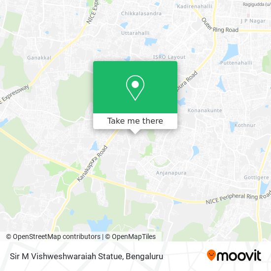 Sir M Vishweshwaraiah Statue map