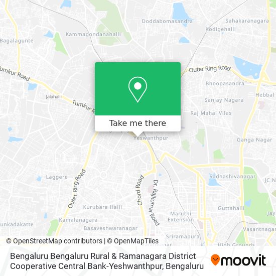 Bengaluru Bengaluru Rural & Ramanagara District Cooperative Central Bank-Yeshwanthpur map