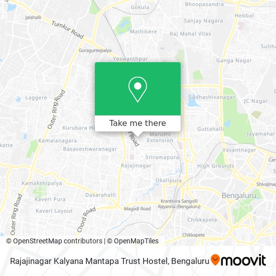 Rajajinagar Kalyana Mantapa Trust Hostel map