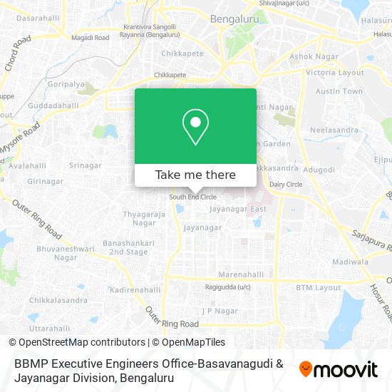 BBMP Executive Engineers Office-Basavanagudi & Jayanagar Division map
