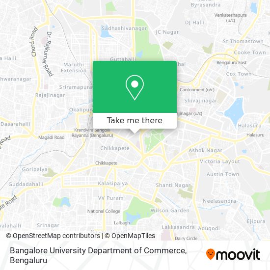 Bangalore University Department of Commerce map