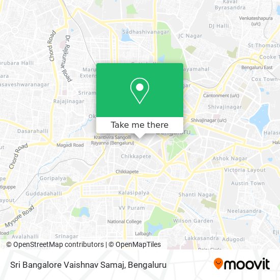Sri Bangalore Vaishnav Samaj map