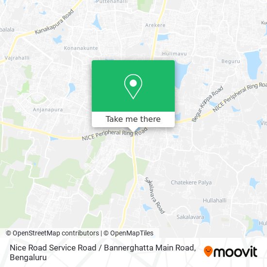 Nice Road Service Road / Bannerghatta Main Road map
