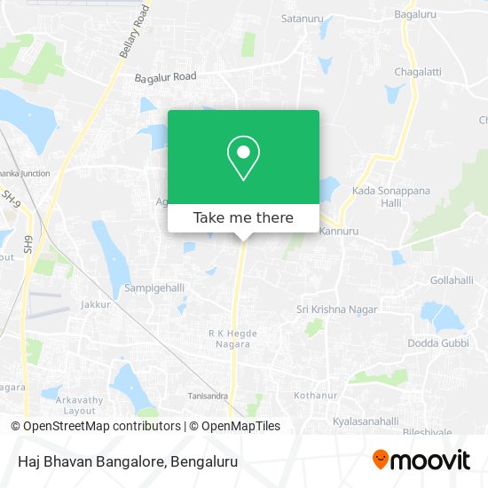 Haj Bhavan Bangalore map