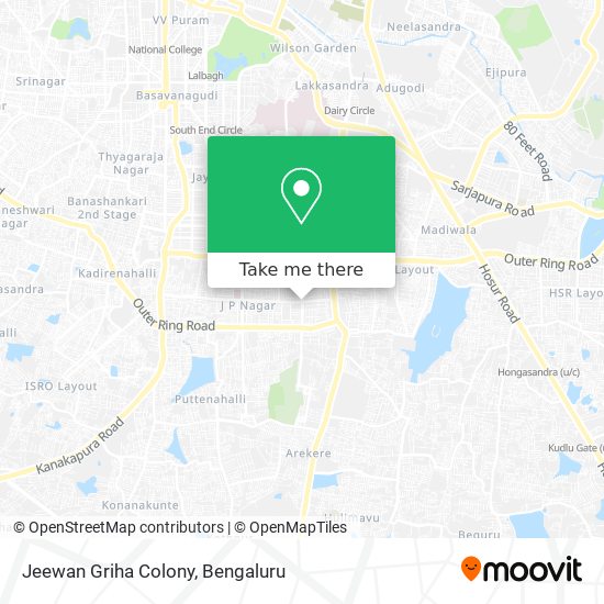 Jeewan Griha Colony map