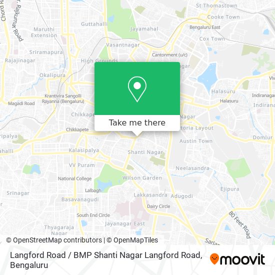 Langford Road / BMP Shanti Nagar Langford Road map