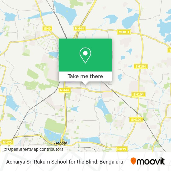 Acharya Sri Rakum School for the Blind map