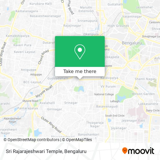 Sri Rajarajeshwari Temple map