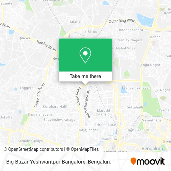 Big Bazar Yeshwantpur Bangalore map