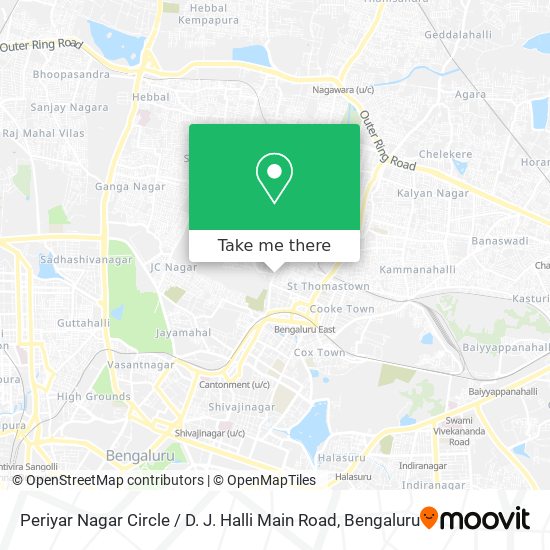 Periyar Nagar Circle / D. J. Halli Main Road map