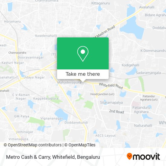 Metro Cash & Carry, Whitefield map