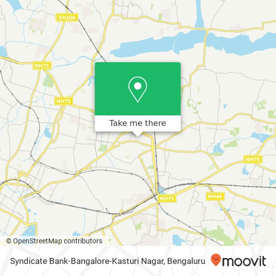 Syndicate Bank-Bangalore-Kasturi Nagar map