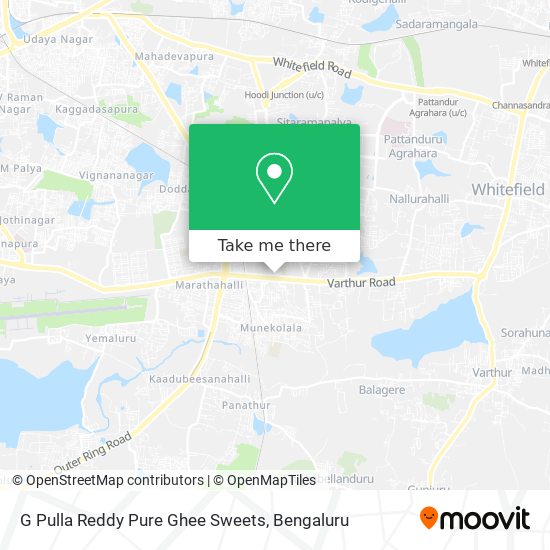 G Pulla Reddy Pure Ghee Sweets map