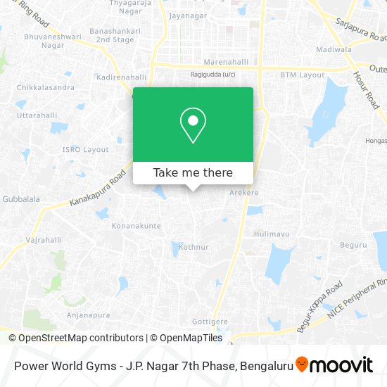 Power World Gyms - J.P. Nagar 7th Phase map