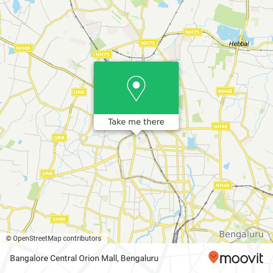 Bangalore Central Orion Mall map