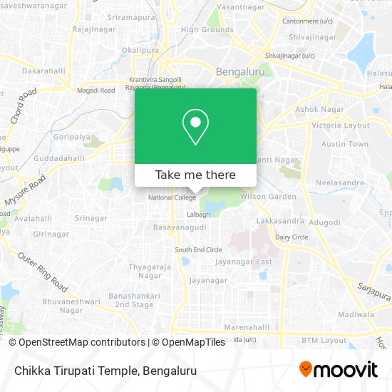 Chikka Tirupati Temple map