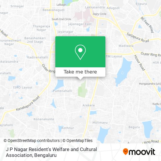 J P Nagar Resident's Welfare and Cultural Association map