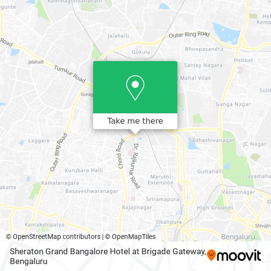 Sheraton Grand Bangalore Hotel at Brigade Gateway map