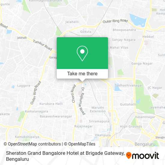 Sheraton Grand Bangalore Hotel at Brigade Gateway map