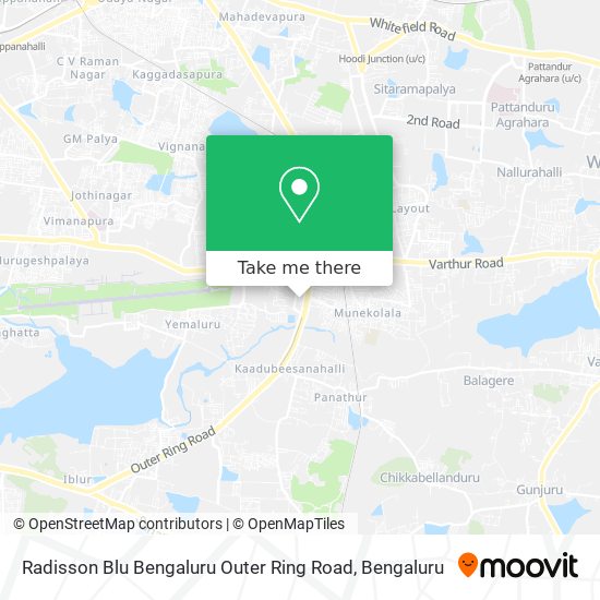 Radisson Blu Bengaluru Outer Ring Road map
