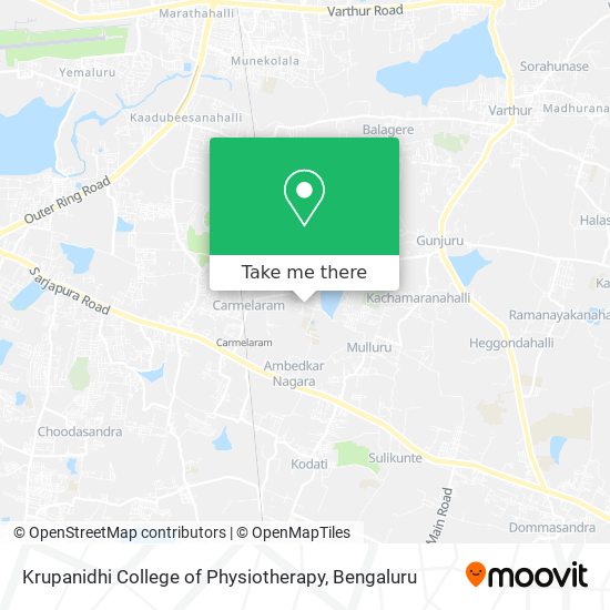 Krupanidhi College of Physiotherapy map
