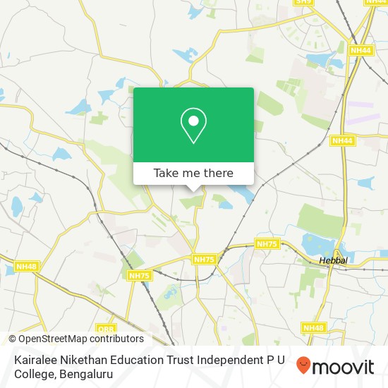 Kairalee Nikethan Education Trust Independent P U College map