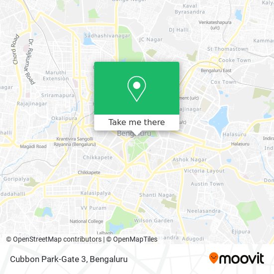 Cubbon Park-Gate 3 map