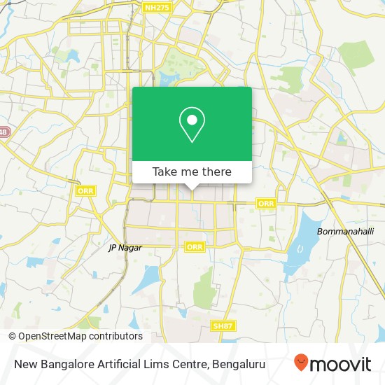 New Bangalore Artificial Lims Centre map