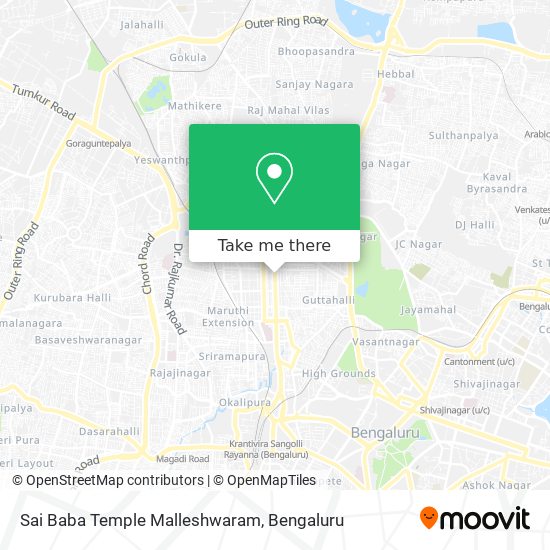 Sai Baba Temple Malleshwaram map