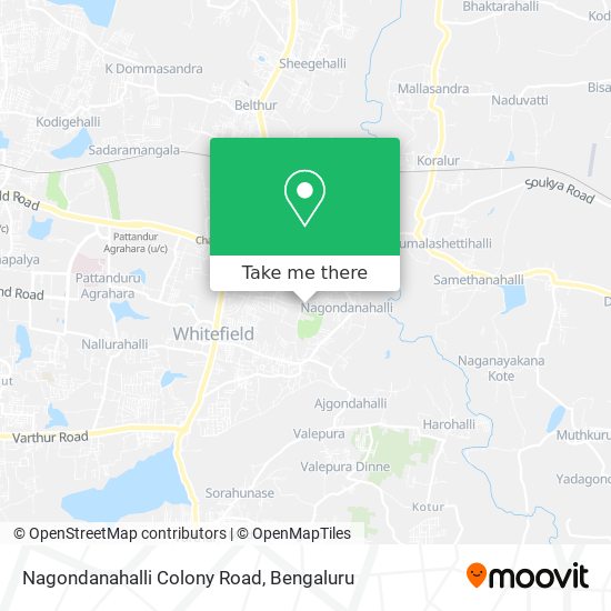 Nagondanahalli Colony Road map