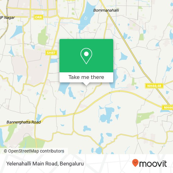 Yelenahalli Main Road map