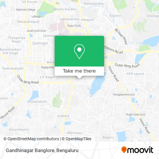 Gandhinagar Banglore map