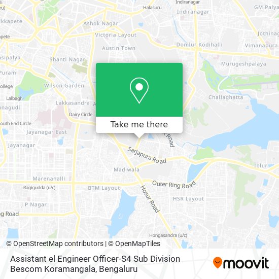 Assistant el Engineer Officer-S4 Sub Division Bescom Koramangala map