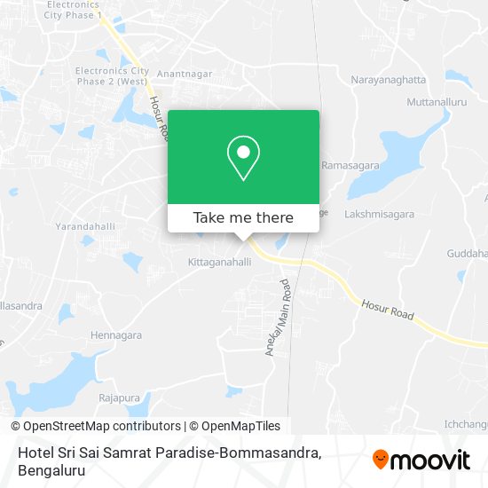 Hotel Sri Sai Samrat Paradise-Bommasandra map